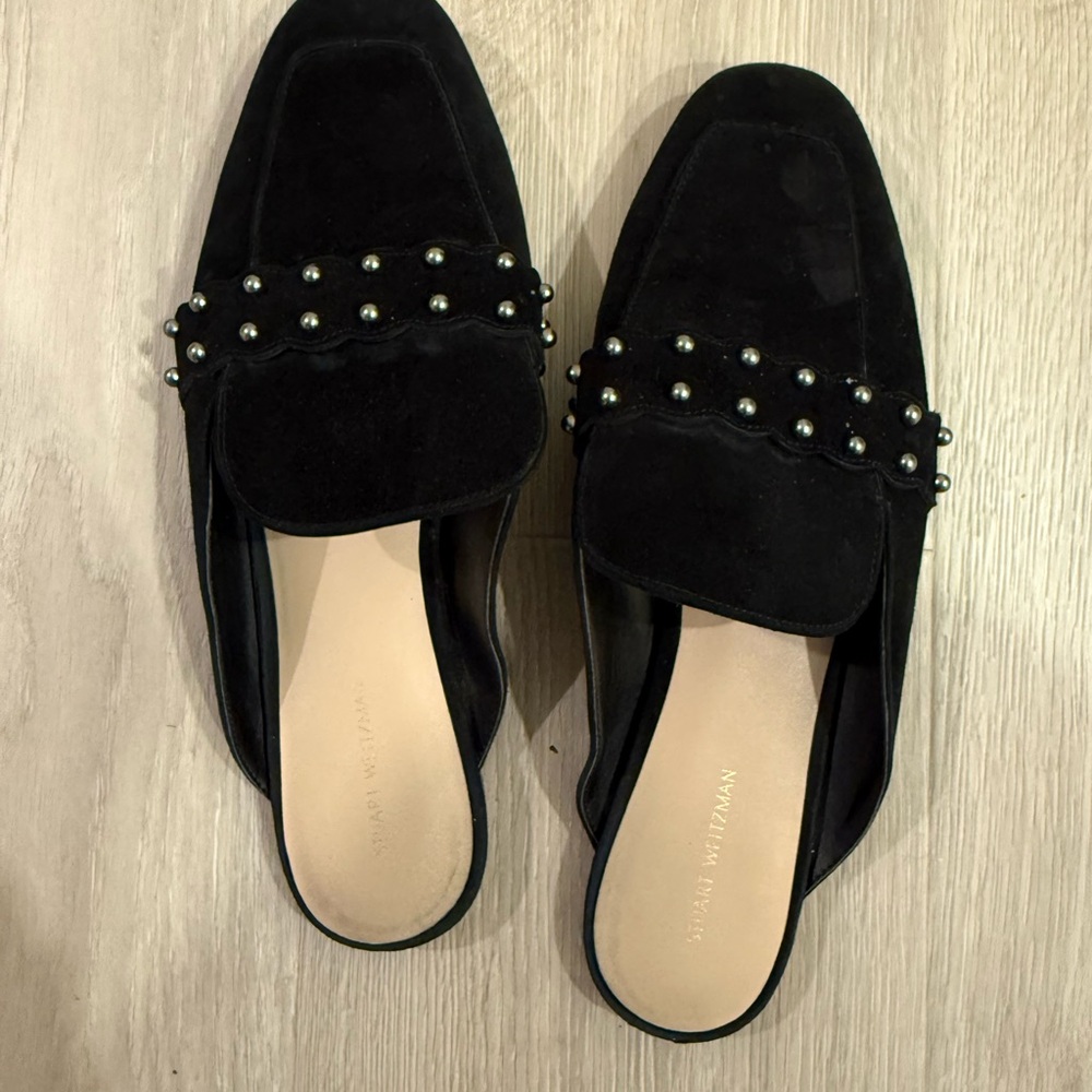 Stuart Weitzman superstud suede mule - image 6